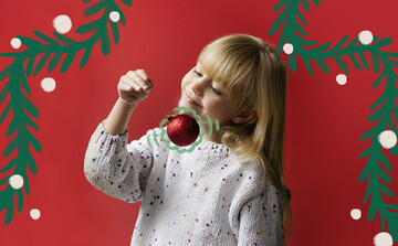 Weihnachtsdekoration "Pompon Weihnachtskugel" bei uns basteln!